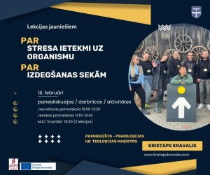 Nodarbība jauniešiem par stresu un izdegšanu @ MJIC "Kvartāls"